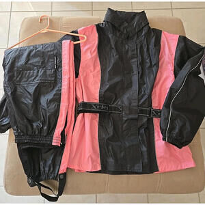 Xelement 2 Piece Women's Size Large Motorcycle Biker Pants Jacket Set Black NEW